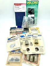 Big Lot Of Vintage Sewing Notions - Thimbles - Bias Tape - Chalk -Tailor’s Chalk picture