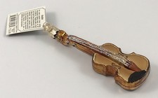 Old World Christmas Violin Ornament Blown Glass Hand Painted picture