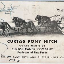 c1910s Curtiss Candy Co Advertising Blotter Butterfinger Baby Ruth Bar Pony C53 picture