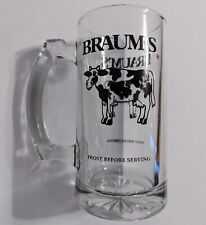 Braum's Glass Cow Mug Cup 
