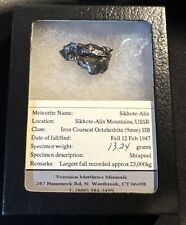 13g Meteorite Sikhote-Alin, Fell February 12, 1947 - Individual In Display Box picture