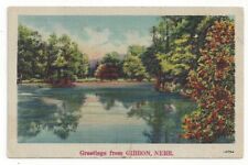 Postcard Nebraska NE Greetings from Gibbon, Nebr. Standard View Linen Card picture
