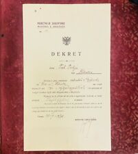 Rare Albania Kingdom Decree Antique Document Justice Ministry 1930 - 0034 picture