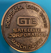 RARE Homosassa Earth Station GTE Satellite Corp Commemorative Coin March 1977 picture