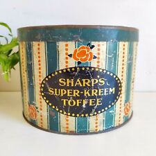 1940 Vintage Sharps Super Kreem Toffee Confectionery Advertising Tin Box TB1206 picture
