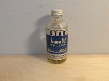 Vintage Star Lemon Oil Polish Bottle w/ Product Star Chemical Company ILL&Texas picture