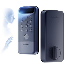 SwitchBot Lock Vision Pro Smart Lock, 3D Face Recognition + Palm Matte Black picture