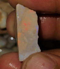 Rare Australian Opal Fossil Belemnite Pipe Specimen Bright Gem Color 12.95carats picture