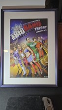 Big Bang Theory Signed Poster – 7 Cast Signatures – Limited SDCC - Prof Framed picture