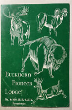 Buckhorn Pioneer Lodge Menu Zietz hand-adjusted prices Denver Colorado green cov picture