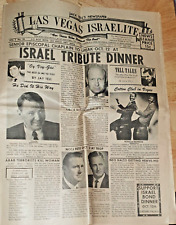 1969 JACK TELL LAS VEGAS ISRAELITE NEWSPAPER RARE picture