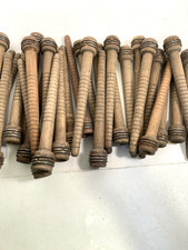 SPECIAL****Vintage Wood Bobbins, 8", Reclaimed Industrial Spindles, Lot of 30 picture