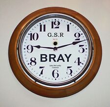 Great Southern Railway GSR (Eire) Style Wooden Clock, Bray Station picture