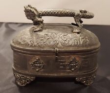 Vintage Silver Colored Chinese/Tibetan Dragon Box picture