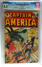 CAPTAIN AMERICA COMICS #60 CGC VF+ 8.5 TIMELY 1947 HUMAN FLY & CATMAN APPEARANCE picture