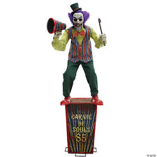 Carnival Barker 6 Ft Lifesize Animated Prop Halloween Clown Animatronic picture
