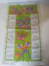 1973 Butterfly Calender Cloth Small Spot See Photos. picture