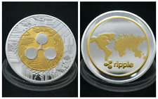 10x Coins XRP Ripple Iron Plated Collectible Crypto Coin in plastic case picture