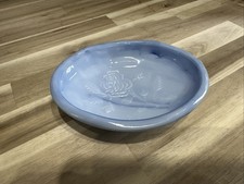 Vintage Avon Soap Dish Blue May 1978 Victorian Rose Flower Pattern Cottage Core picture