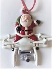 Santa Claus Flying Drone Christmas Tree Ornament Holiday Gift Unique Present  picture