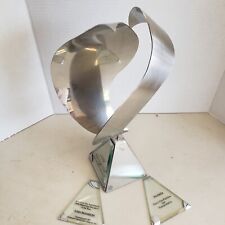 Zenith Engraved Metal/Glass Trophy-American Gas Association 2000 Mkt Exec Award picture
