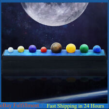 Natural Eight Planet Chatoyancy Crystal Sphere Solar System Stone Teaching Tools picture
