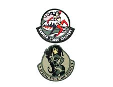 Moral Patch Lot Danger Close Delivery Special Night Service Girl Pinup Armor picture