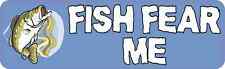 10x3 Fish Fear Me Bumper Magnet Magnetic Fishing Vehicle Decal Sports Magnets picture