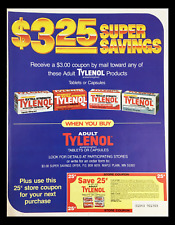 1984 Tylenol Acetaminophen Tablets or Capsules Circular Coupon Advertisement picture