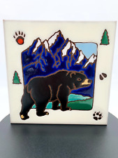 Masterworks handcrafted Art Tile Black Bear trivet picture