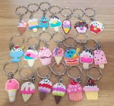 Ice Cream Cupcake Popsicle Keychain for Kids Party, 20pcs/set PVC picture