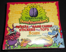 1996 Brain Straining Doodlewonkers Trading Card Box Packs Puzzles Games Stickers picture