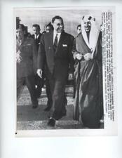 1957 Press Photo King Saud Saudi Arabia President Nasser Egypt Cairo Eisenhower picture