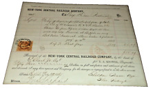 SEPTEMBER 1865 NYC NEW YORK CENTRAL RAILROAD FREIGHT CLAIM BUFFALO NEW YORK picture