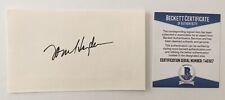 Tom Hayden Signed Autographed 3x5 Card BAS Beckett Chicago 7 Trial Activist picture