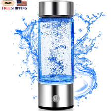 Hydrogen Water Bottle Hydrogen Rich Water Generator Rechargeable Portable Gla. picture