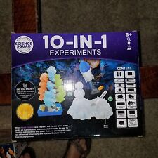 STEM 10 IN 1 EXPERIMENTS KIT SCIENCE SQUAD - CRYSTALS UV-BEADS ROCKET NEW picture