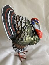 Antique Composition Paper Mache Turkey Candy Container Metal/Lead Feet picture