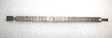 Vintage Beatrice Foods Security Tag • Metal Strap 7.5" Lock Out Frozen ConAgra picture