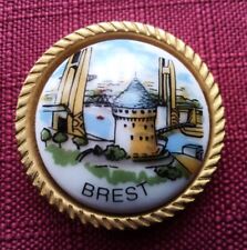 pines city Brittany region Brest (Breizh) overlay bridge, Tanguy tower  picture