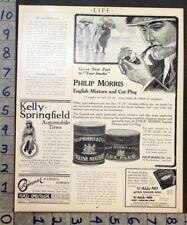 1912 PHILIP MORRIS ENGLISH TOBACCO SMOKE PIPE LEAF SMOKE PLUG CIGARETTE AD FDA72 picture