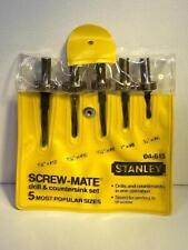 New Old Stock STANLEY Screw-Mate Drill & Countersink 5pc Set Made in USA 04-615 picture