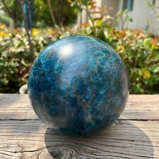12.9LB 5.5'' Large Natural Blue Apatite Sphere Ball Quartz Rock Crystal Energy picture