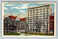 Columbus OH- Ohio, Post Office, Hartman Theater Building, Vintage Postcard picture