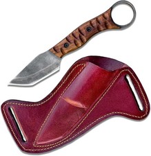 Handmade Skinner Hunting Knife with Sheath, Loop Hole EDC Outdoor Skinning Knife picture