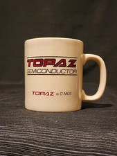 Vintage Topaz Semiconductor "D-MOS" Advertising Mug - Kiln Craft England picture