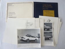 1982 Chrysler Plymouth Press Kit Convertible Town & Country Champ  picture