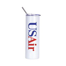 US Air Retro Airline Logo Hot Cold Insulated 20oz Skinny Travel Tumbler Mug Cup picture