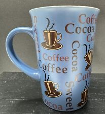 Mulberry Home Collection Blue Coffee Mug/Cup/ Latte, Hot Coco Decorative Design picture