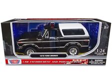 1978 Ford Bronco Police Car Unmarked Black with White Top 